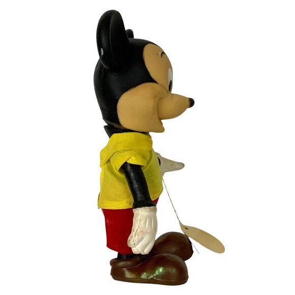 Vintage 1980s Walt Disney Productions Mickey Mouse Rubber Poseable Doll By Dakin - Picture 2 of 11
